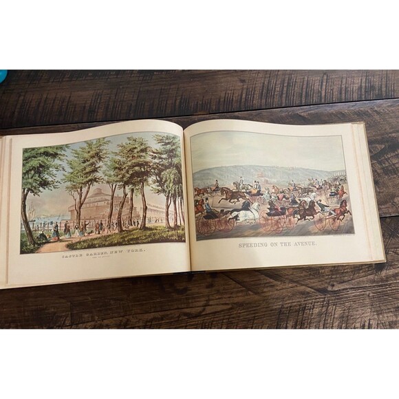 Vintage 1952 Currier and Ives America Table Top Book - Picture 8 of 12